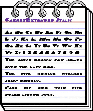 GarretExtended Italic animated font preview GarretExtended Italic animated font preview