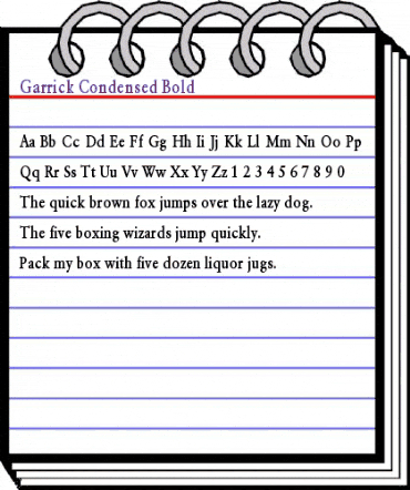 Garrick Condensed Bold animated font preview Garrick Condensed Bold animated font preview