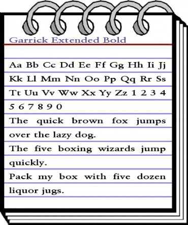 Garrick Extended Bold animated font preview Garrick Extended Bold animated font preview