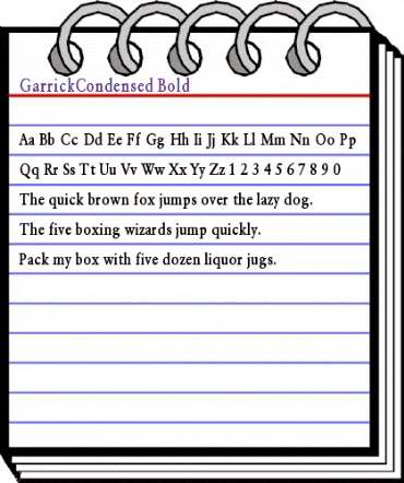 GarrickCondensed Bold animated font preview GarrickCondensed Bold animated font preview