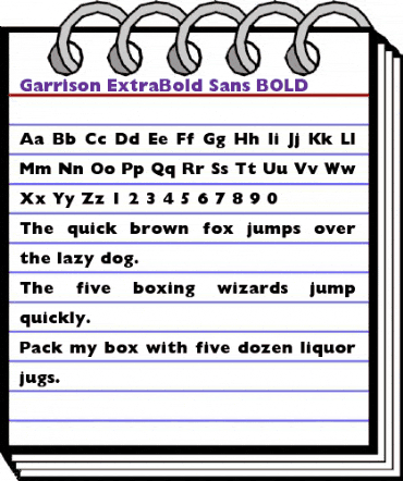 Garrison ExtraBold Sans BOLD animated font preview Garrison ExtraBold Sans BOLD animated font preview