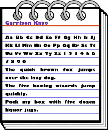Garrison Kayo Regular animated font preview