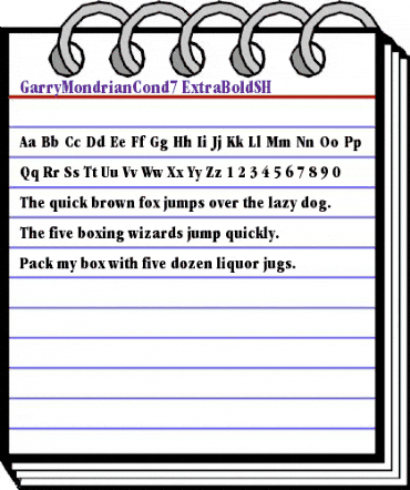 GarryMondrianCond7 ExtraBoldSH animated font preview GarryMondrianCond7 ExtraBoldSH animated font preview