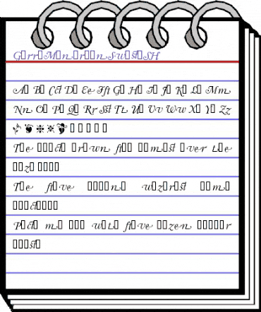 GarryMondrianSwashSH Regular animated font preview GarryMondrianSwashSH Regular animated font preview