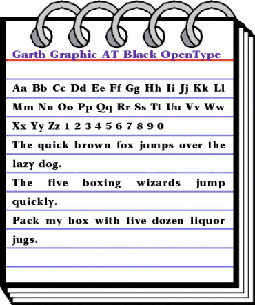 Garth Graphic AT Black Regular animated font preview