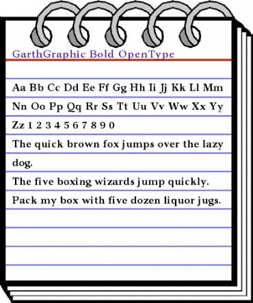 Garth Graphic Bold animated font preview Garth Graphic Bold animated font preview