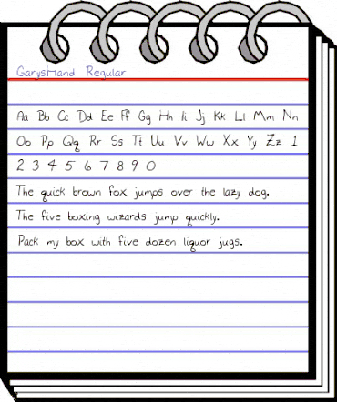 GarysHand Regular animated font preview GarysHand Regular animated font preview