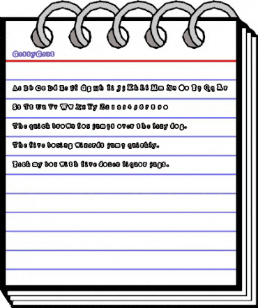 GassyGaut Regular animated font preview