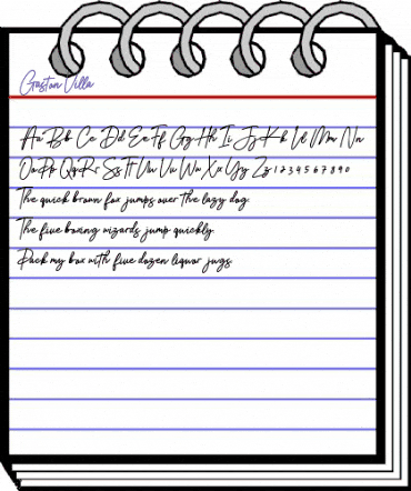 Gaston Villa Regular animated font preview