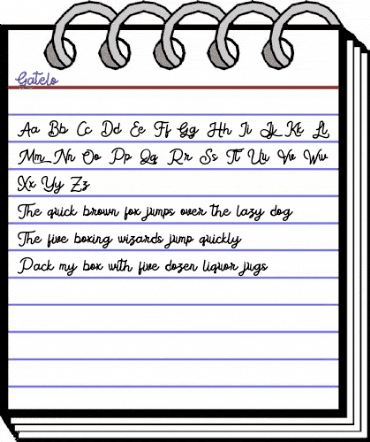 Gatelo Regular animated font preview