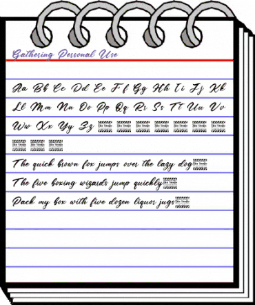 Gathering Personal Use Regular animated font preview Gathering Personal Use Regular animated font preview