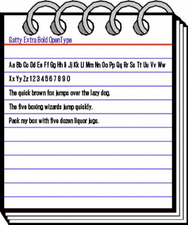 Gatty Extra Bold animated font preview Gatty Extra Bold animated font preview