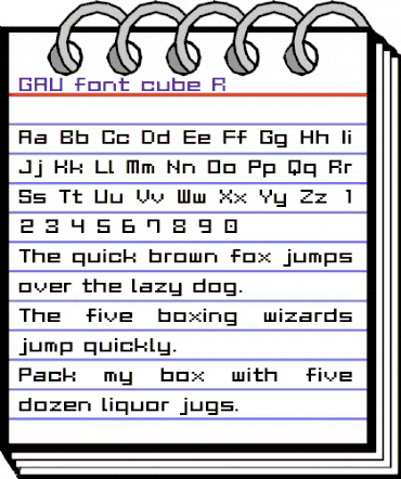 GAU_font_cube_R Regular animated font preview