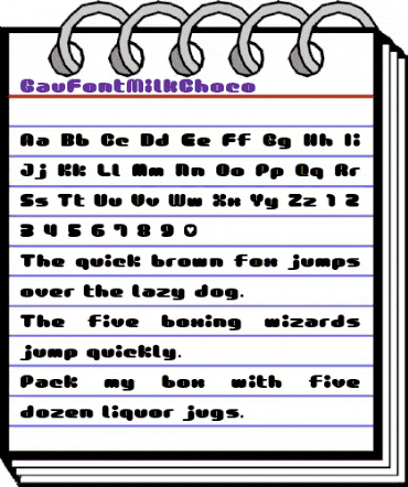 GauFontMilkChoco Regular animated font preview GauFontMilkChoco Regular animated font preview