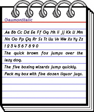 GaumontItalic Regular animated font preview GaumontItalic Regular animated font preview