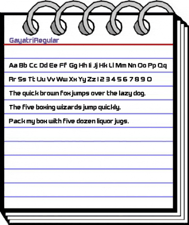 Gayatri Regular animated font preview Gayatri Regular animated font preview