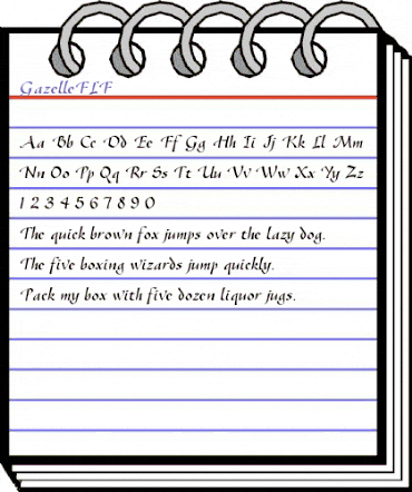 GazelleFLF Regular animated font preview GazelleFLF Regular animated font preview