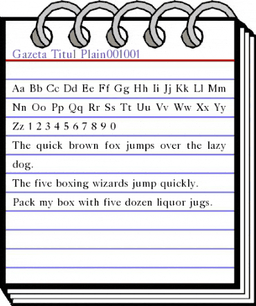 Gazeta Titul Plain animated font preview Gazeta Titul Plain animated font preview