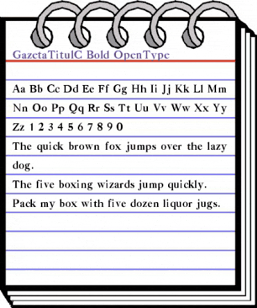 GazetaTitulC Bold animated font preview GazetaTitulC Bold animated font preview