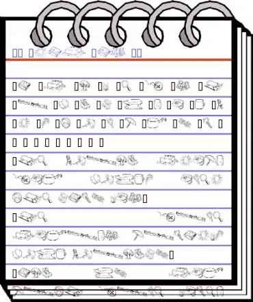 GE Grab Bag II Regular animated font preview