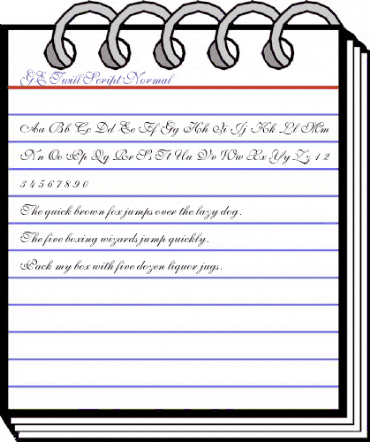 GE Twill Script Normal animated font preview GE Twill Script Normal animated font preview