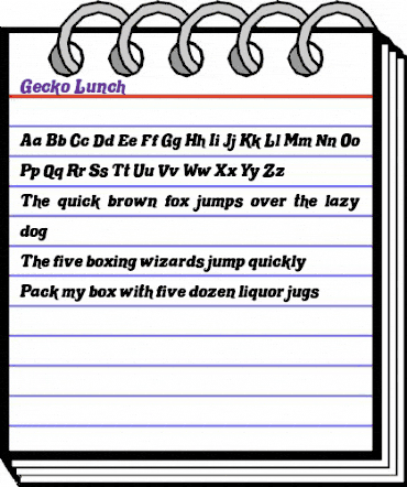 Gecko Lunch Gecko Lunch animated font preview Gecko Lunch Gecko Lunch animated font preview