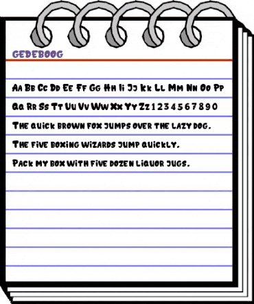 GEDEBOOG Regular animated font preview GEDEBOOG Regular animated font preview
