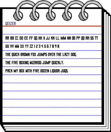 Geizer Regular animated font preview Geizer Regular animated font preview