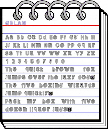 GELAM Regular animated font preview GELAM Regular animated font preview