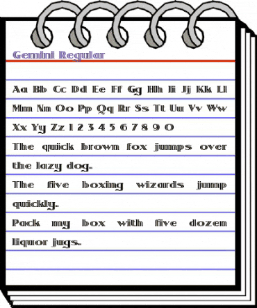 Gemini Regular animated font preview