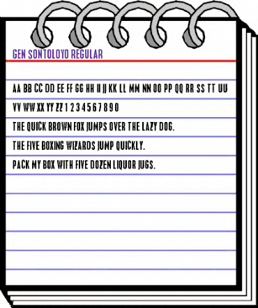 Gen Sontoloyo Regular animated font preview Gen Sontoloyo Regular animated font preview