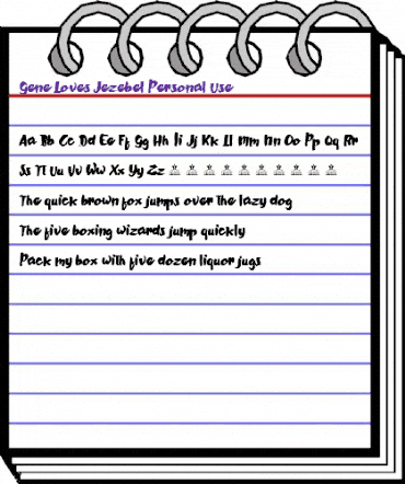 Gene Loves Jezebel Personal Use Regular animated font preview