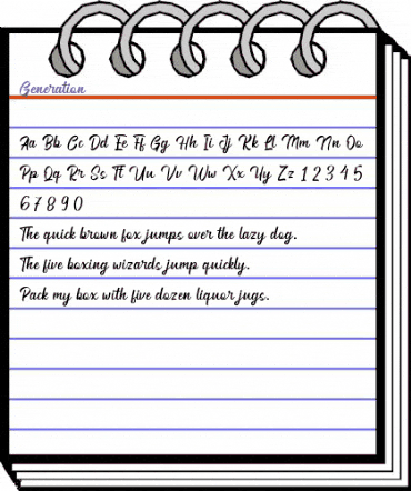 GENERATION Regular animated font preview