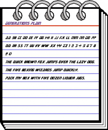 Generations Plain animated font preview Generations Plain animated font preview