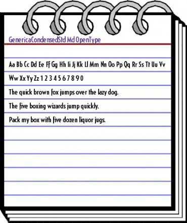 Generica Condensed Std Medium animated font preview Generica Condensed Std Medium animated font preview