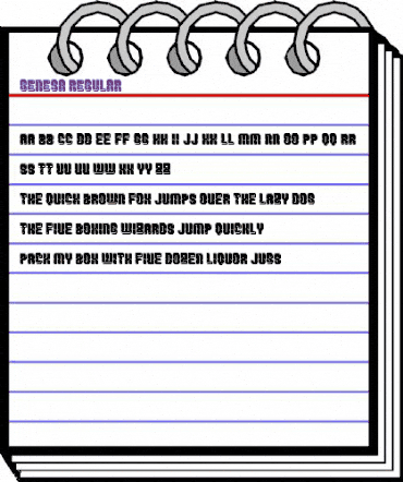 Genesa Regular animated font preview Genesa Regular animated font preview