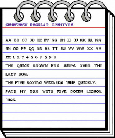 Genesee St Regular animated font preview