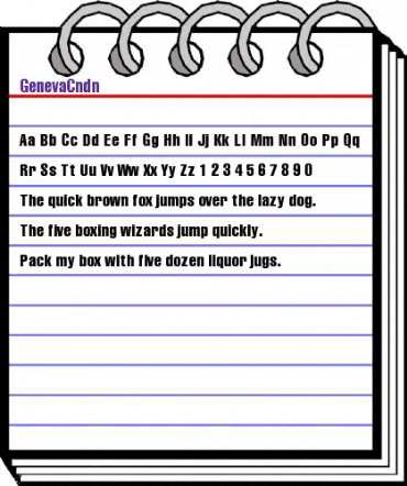 GenevaCndn Bold animated font preview GenevaCndn Bold animated font preview