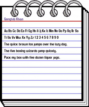 Genghis Khan 씑ϒގ animated font preview Genghis Khan 씑ϒގ animated font preview