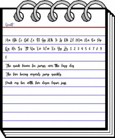 Genit Regular animated font preview