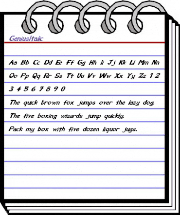 GeniusItalic Regular animated font preview GeniusItalic Regular animated font preview