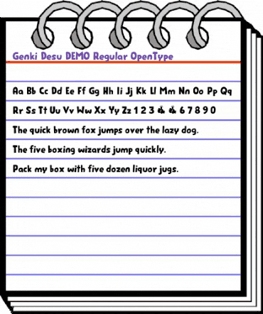 Genki Desu DEMO Regular animated font preview