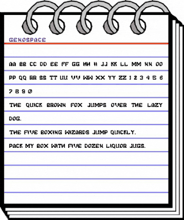 Genospace Regular animated font preview Genospace Regular animated font preview