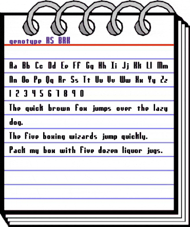 genotype RS (BRK) Normal animated font preview