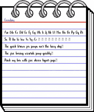 Genstay Regular animated font preview