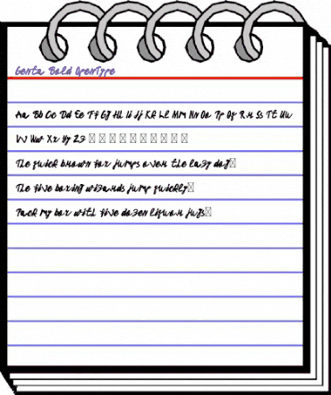 Genta Bold animated font preview