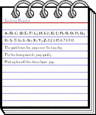 Genteng Regular animated font preview Genteng Regular animated font preview