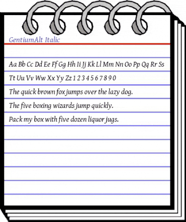 GentiumAlt Italic animated font preview GentiumAlt Italic animated font preview