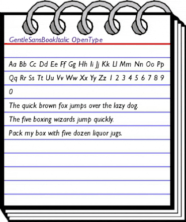 Gentle SansBookItalic animated font preview Gentle SansBookItalic animated font preview