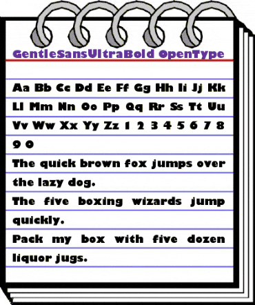 Gentle SansUltraBold animated font preview Gentle SansUltraBold animated font preview